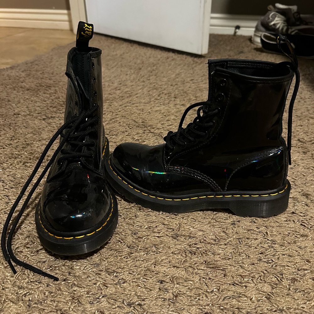 Black Patent Leather Boots Doc Marten